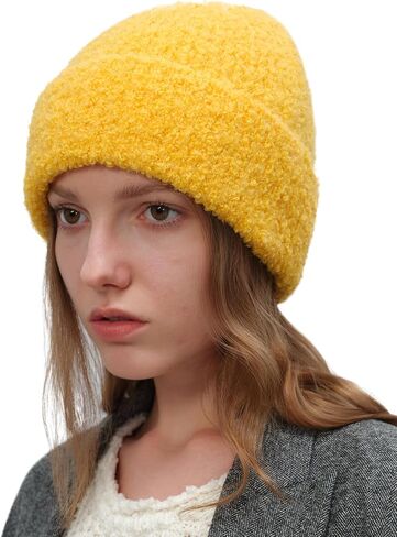 Beanie for Women Men, Winter Wool Knit Cuffed Beanie, Soft Warm Fleece Solid Colors Beanie in Saudi Arabia