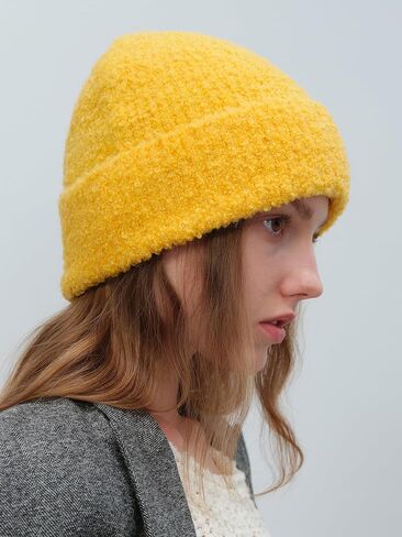 Beanie for Women Men, Winter Wool Knit Cuffed Beanie, Soft Warm Fleece Solid Colors Beanie in Saudi Arabia