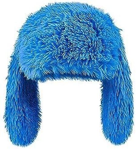 Furry Beanie Bunny Ears Hat Fluffy Warm Hat Plush Slouchy Beanies for Indoor and Outdoor in Saudi Arabia