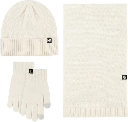 Wander Agio Warm Hat Scarf Glove Set for Women Beanie Hats Scarves and Gloves Womens Polar Fleece 3-Sets in Saudi Arabia
