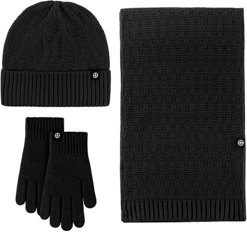 Wander Agio Warm Hat Scarf Glove Set for Women Beanie Hats Scarves and Gloves Womens Polar Fleece 3-Sets in Saudi Arabia