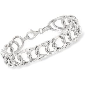 Ross-Simons Italian Sterling Silver Oval-Link Bracelet. 8 inches