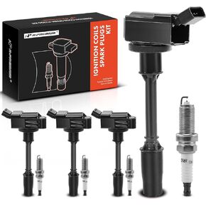 A-Premium Ignition Coils and Spark Plugs Kits Compatible with Lexus GS200t/IS200t 2016-2017, GS300/IS300/NX300 2018-2019, NX200t 2015-2017, RC200t 2016, RC300 2018-2020, 2.0L 4-PC Set