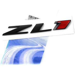 1 قطعة OEM أسود ZL1 شعار شارة حرف خلفي الجانب Zl1 باب متوافق مع Zl1 1LE Ss Rs (أسود أحمر)