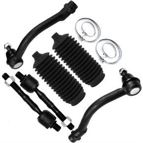SCITOO 6-PC SET Front Suspension Control Arm Kit - Fit For Hyundai Azera For Hyundai Sonata Outer Tie Rod End Inner Tie Rod End Steering Rack Boots