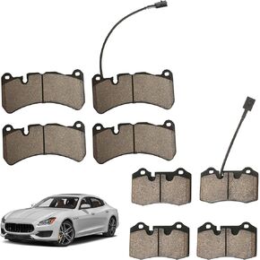 980156007 Front Rear Brake Pads Fit for Maserati Ghibli S SQ4 Q4 2014-2022 for Quattroporte S 2007-2016 for Quattroporte Sport Gt 2014-2022 for GranTurismo 2008-2018 OE# 980139070 673005730