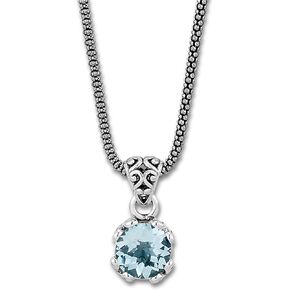Birthstone Necklace, Sterling Silver Pendant, 7mm Round Gemstone, June Gift, Adjustable 18"-21" Birthday Gift Jewelry, Valentine Gift, Jewelry For Women