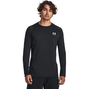 Under Armour Men's ColdGear Fitted Crew Shirt Top 1366068 (US, Alpha, X-Large, Regular, Regular, Black/White - 002)