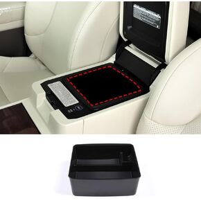 Car Armrest Box Storage Box Compatible with Lexus GX GX400 GX460 GX470, Center Console Organizer Tray Secondary Container Insert Storage Box with Mat Accessories