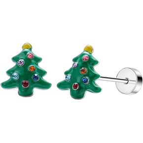Titanium Stud Earrings Flat Back Stud Earrings Cute Christmas Earrings for Women Flat Back Earrings Christmas Stud Earrings for Women