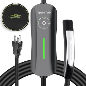 Level 1+2 Tesla EV Charger,16 Amp 120V /240V,Adjustable Plug-in Electric Vehicle Charging Station with 21FT Cable NEMA 6-20 Plug NEMA 5-15 Adapter, Compatible with All Tesla Models X/Y/3/S