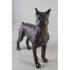 Magoo's General Store Cast Iron Standing Boxer Dog Statue
