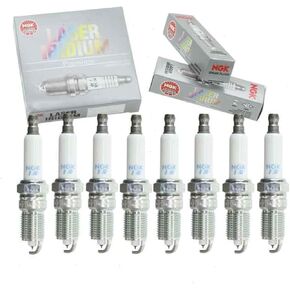 8 pc NGK Laser Iridium Spark Plugs compatible with Chevrolet Silverado 1500 4.8L 5.3L 6.0L 6.2L V8 1999-2013