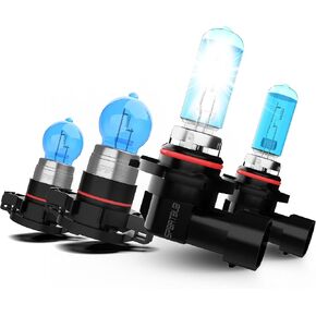 Compatible With GMC Sierra 1500 2014-2015, Sierra 2500 HD/3500 HD 2015 halogen Headlight Bulbs, 9012/HIR2 High Low Beam + 5202/H16 halogen Fog Light Bulbs, 4-Pack