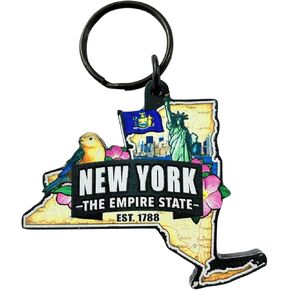 Westmon Works New York Keychain Empire State Souvenir and Acrylic Key Chain