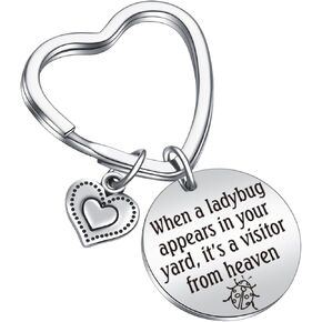 Ladybug Remembrance Keychain Ladybug Sympathy Jewelry Lady Bug Gift Ladybug Memorial Gift Loss Of Loved One Keychain