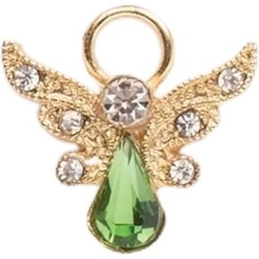 Roman Birthstone Angel Pin August Peridot