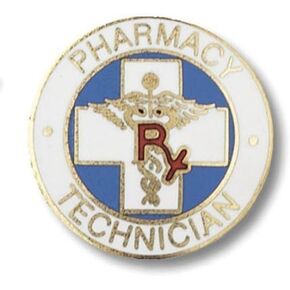 EMI Pharmacy Technician Round Emblem Pin