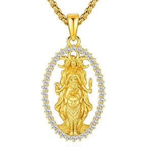 Hecate Necklace 925 Sterling Silver Goddess of Witches of Magic Hekate Pendant Necklace Ancient Greek Mythology Night of Hekate Moon Amulet Jewelry for Women Men