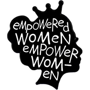 empowered women empower women Enamel Lapel Pin Words Letter Badge Brooch For Backpack