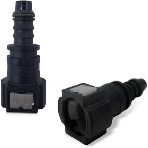 2 PCS Automotive Fuel Pipe Quick Connector, 9.49-ID8 Nylon Straight Fuel Pump Connector, Automotive Modification Accessories, Universal for Most Cars (Black)