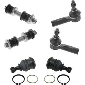 TRQ Front Steering & Suspension Kit Ball Joint Sway Bar Stabilizer Link Tie Rod Compatible with 2004-2006 Scion xA xB 2003-2005 Toyota Echo