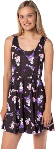 Sanrio Hello Kitty Women's All Over Print Tank Top Adult Casual Summer Spring A-Line Skater Dress in Saudi Arabia