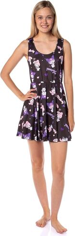 Sanrio Hello Kitty Women's All Over Print Tank Top Adult Casual Summer Spring A-Line Skater Dress in Saudi Arabia