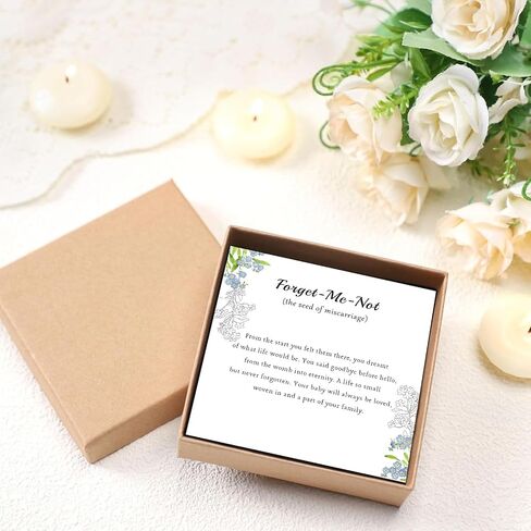PARTNER Miscarriage Jewelry Gifts for Women Forget Me Not Seed Memorial Bracelets Embryo Loss Keepsake Gifts for Pregnancy Loss Grief Sympathy Bracelet Gift for Women in Saudi Arabia
