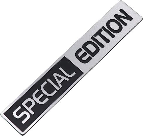 1x Special Edition Emblem 3D Auto Racing Sport Badge Rear Trunk Sticker Side Fender Decal Nameplate (Chrome Black) in Kuwait
