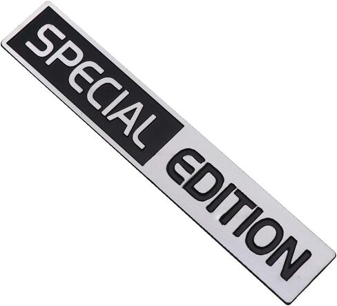 1x Special Edition Emblem 3D Auto Racing Sport Badge Rear Trunk Sticker Side Fender Decal Nameplate (Chrome Black) in Kuwait
