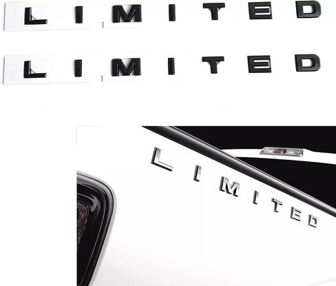 2X Limited Emblems 3D Bedside Letters Badge Decal Nameplate Replacement for 150 250 350 Limited (Matte Black) in Saudi Arabia