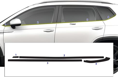 BOGAR TECH DESIGNS Outer Front Chrome Delete Overlay Compatible with Volkswagen Taos 2022-2024, Gloss Black in Saudi Arabia