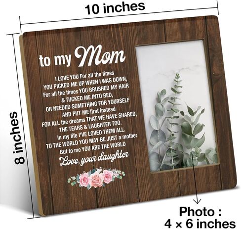 Brother Memorial Gifts, Sympathy Gift for Loss of Brother, Rustic Brother Remembrance Gifts Wood Picture Frame 8 x 10 Inch Tabletop and Wall Mounting (Display Photo 4 x 6 Inch) in Saudi Arabia