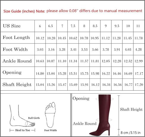 Modatope Knee High Boots for Women 2024, Black Fall Boots Tall Pointed Toe Chunky Heel, Block Heel Womens Side Zipper Winter Size 7.5 in Kuwait