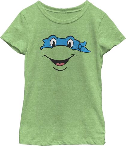 Nickelodeon Little Teenage Mutant Ninja Turtles Leo Big Face Girls Short Sleeve Tee Shirt in Saudi Arabia