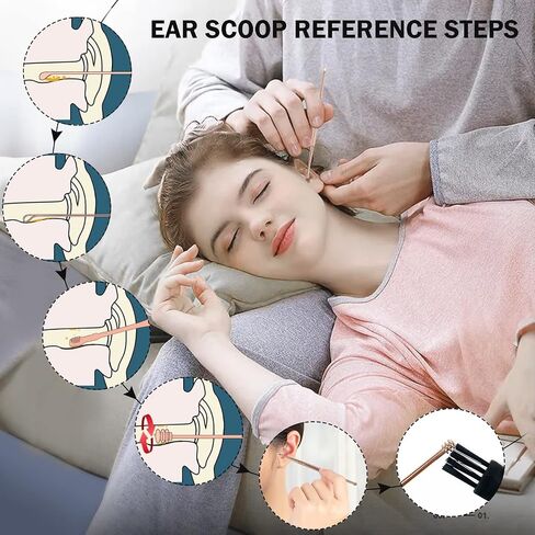 Hion 6 Pcs Ear Wax Removal Kit,Professional Double-Headed Ear Pick Earwax Removal Tools,316L Stainless Steel Ear Cleaner Curette with Cleaning Brush and Storage Box,Suit for Kid Adult(Colorful) in Saudi Arabia