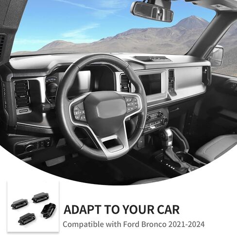 أغطية إدراج فتحة تهوية Linskip متوافقة مع Ford Bronco 2025 2024-2021، طقم حواف مقبض فتحة التهوية لملحقات Ford Bronco الداخلية (أرجواني) in Kuwait