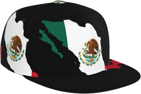 Cute Mexico Flag Hat Unisex Mexican Flag Baseball Cap for Men Women Adjustable Snapback Flat Bill Baseball Cap in Kuwait