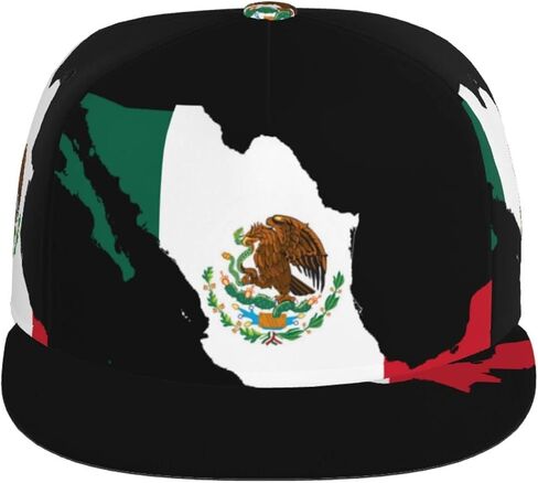 Cute Mexico Flag Hat Unisex Mexican Flag Baseball Cap for Men Women Adjustable Snapback Flat Bill Baseball Cap in Kuwait