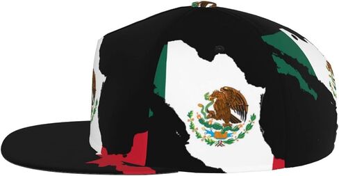 Cute Mexico Flag Hat Unisex Mexican Flag Baseball Cap for Men Women Adjustable Snapback Flat Bill Baseball Cap in Kuwait