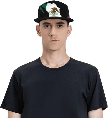 Cute Mexico Flag Hat Unisex Mexican Flag Baseball Cap for Men Women Adjustable Snapback Flat Bill Baseball Cap in Kuwait