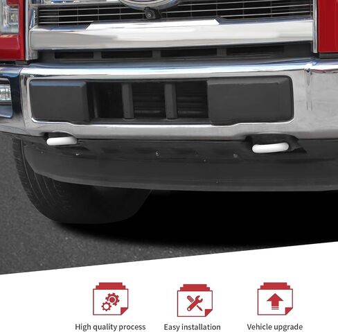 JeCar White Bumper Tow Hook Protector Covers Fit for Ford F150 Trailer Hitch Cover for F150 2009-2024 in Saudi Arabia