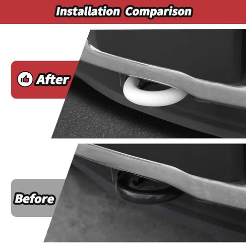 JeCar White Bumper Tow Hook Protector Covers Fit for Ford F150 Trailer Hitch Cover for F150 2009-2024 in Saudi Arabia