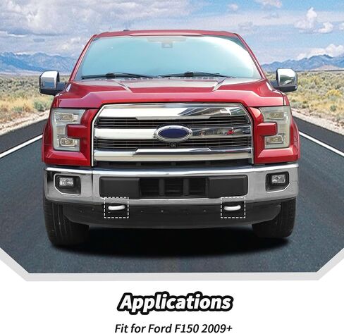 JeCar White Bumper Tow Hook Protector Covers Fit for Ford F150 Trailer Hitch Cover for F150 2009-2024 in Saudi Arabia