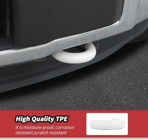 JeCar White Bumper Tow Hook Protector Covers Fit for Ford F150 Trailer Hitch Cover for F150 2009-2024 in Saudi Arabia