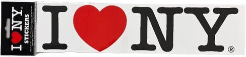 ملصق أبيض مطبوع عليه I Love (Heart) New York NY تذكاري قابل للتجميع - مقاس 3 × 12 بوصة - منتج مرخص رسميًا in Saudi Arabia