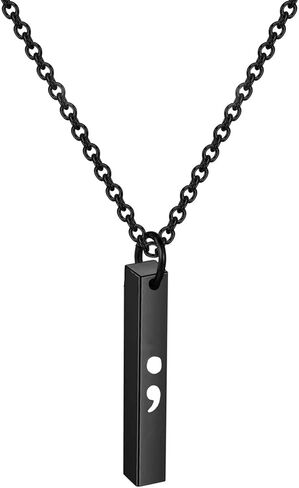 bobauna قلادة شريطية بفاصلة منقوطة، قصتي لم تنته بعد، هدية مجوهرات للتوعية بالصحة العقلية مع بطاقة تهنئة in Kuwait