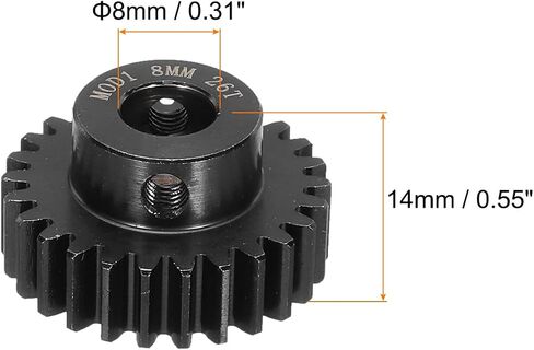 DMiotech M1 30T Steel 8mm Hardened Pinion Motor Gear for RC Car Brushed Replacement Brushless Motors, RC Applications for DIY RC Boat Drone in Saudi Arabia