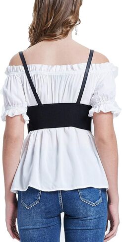 KANCY KOLE Women Fashion Faux Leather Waist Belt Steampunk Underbust Corset in Kuwait